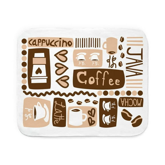 CafePress - Coffee_Pattern - Sherpa Fleece Throw Blanket 60" x 50"