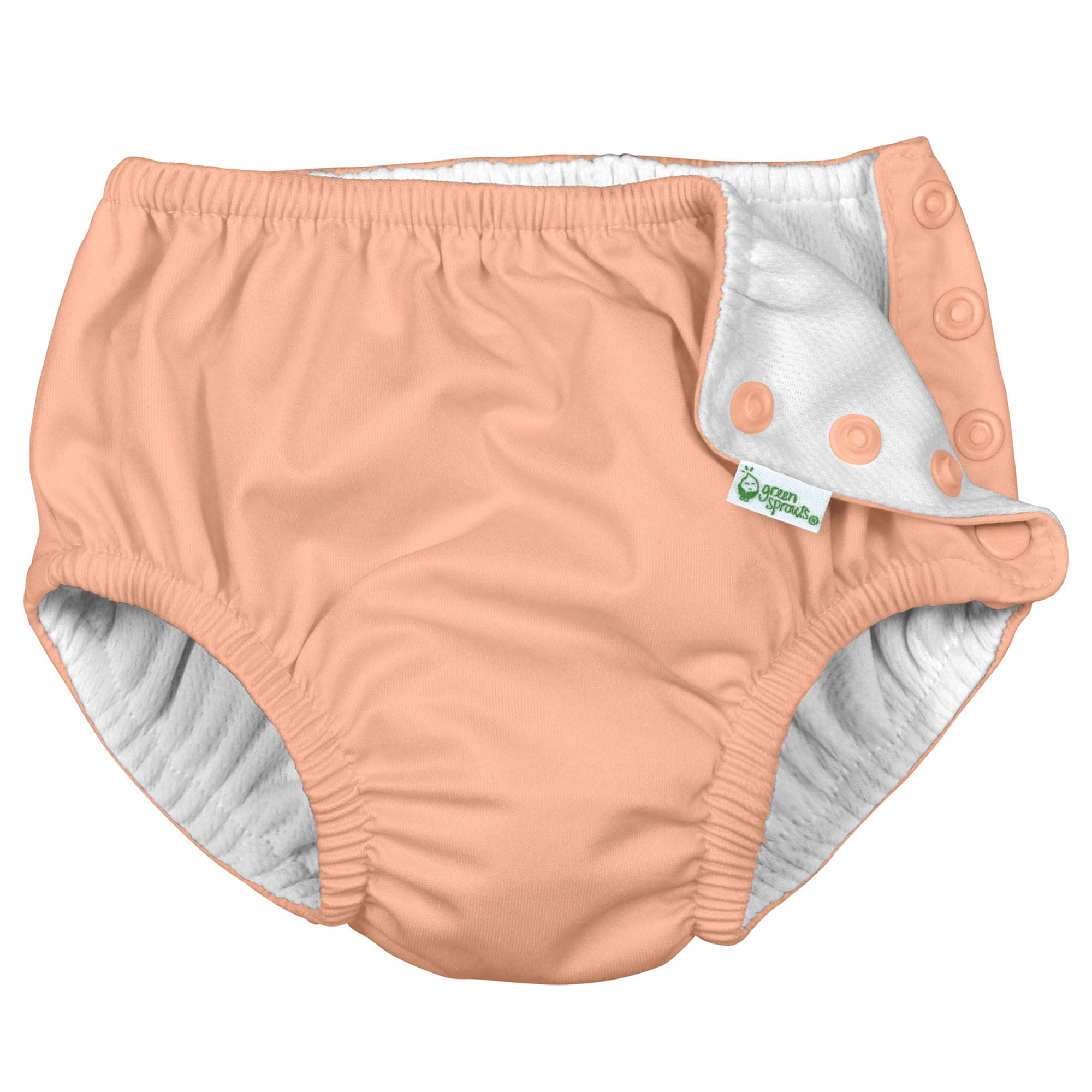 i Play (2 Pack) Girls Reusable Absorbent Baby Swim Diapers - Swimming Suit Bottom | No Other Diaper Necessary Aqua Tropical Fruit Floral and Coral 6 Months