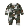 thumbnail image 1 of Barboteuse Bébé Garçon Fille Combinaison Chaude Manches Longues Rayée Tenue Décontractée, 1 of 6