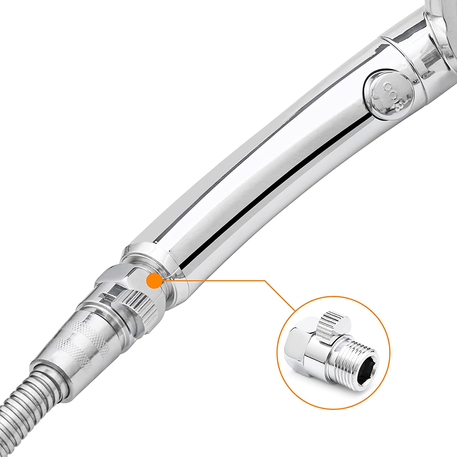 Vanne D'arrêt Chromée G1/2 Pour Pommeau De Douche - Alliage Cuivre-zinc, Pour Réguler Ou Couper L'eau Facilement