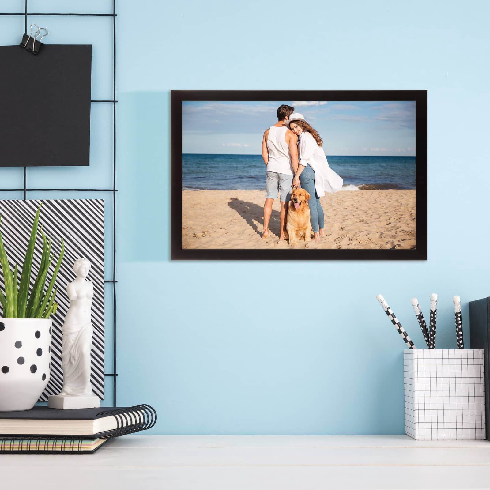 Studio Decor 11" x 17" Black Aspect Narrow Frame - Includes Pre-attached Hanging Hardware, Horizontal or Vertical Display - 1 Pack