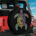 thumbnail image 2 of Lotusprinthandmade Sea Turtle Spare Tire Cover With Backup Camera Hole 34 in V2, Multicolor, 2 of 6