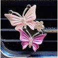 thumbnail image 1 of Pinzas para ambientador de coche JAMW con diamantes de imitación y mariposa doble Sencillez, 1 of 5