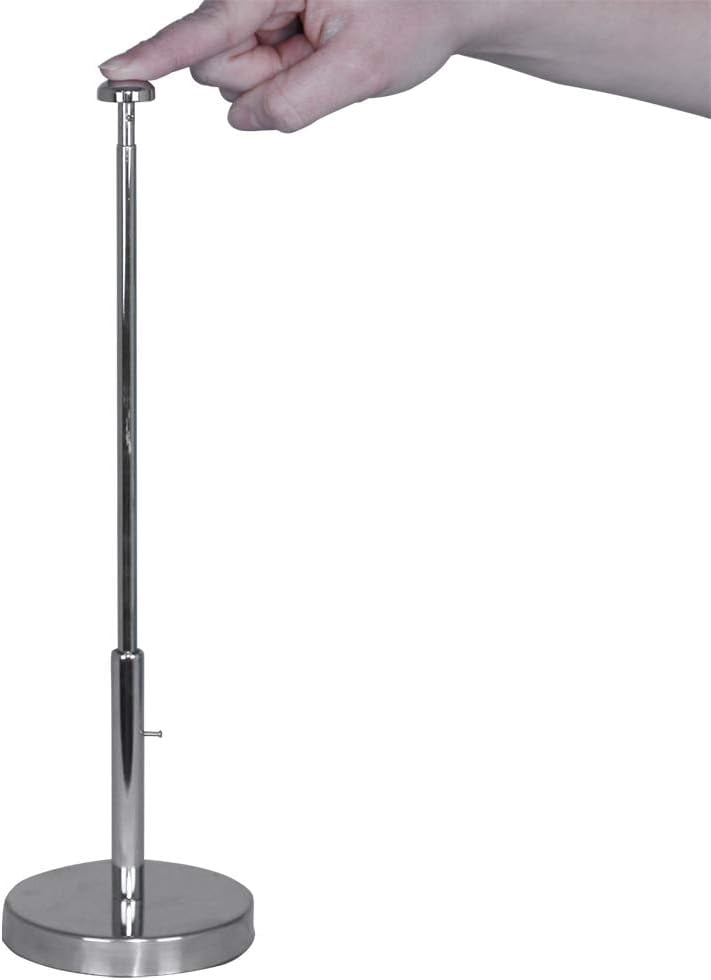 Miniature Desk Flag Stand – Height Adjustable 12.6in – 19.7in Telescopic Flagpole with Weighted Base