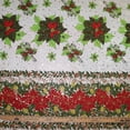 thumbnail image 4 of Shiny Gold Accents on Light Weight Poly-Cotton Christmas Fabric 58" Wide by 36"(1-Yard) for Arts, Crafts,  Sewing, 4 of 10