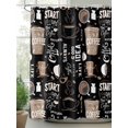 thumbnail image 2 of Shower Curtain Coffee Cup Bathroom Curtains with Hooks, Waterproof Fabric Black Coffee Beans Day Bath Shower Curtains Set for Bathroom Bathtubs Decor 72x72 Inch, 2 of 8