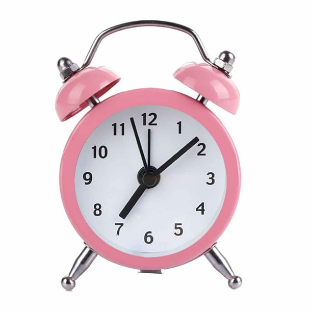 Machinehome Best Choice Mini Round Alarm Clock Desktop Table Bedside