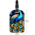 thumbnail image 6 of Square 2Pack PU Leather Peacock Cruise Luggage Tag with Privacy Cover and Name ID Tag for Travel Handbags Backpacks Luggage Tags, 6 of 6