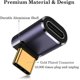 thumbnail image 5 of Adaptador USB C de 90 grados (paquete de 2), conector USB C macho a USB C hembra en ángulo recto para Steam Deck, Switch, MacBook Pro/Air, tableta, teléfono y otros dispositivos tipo C, 5 of 5