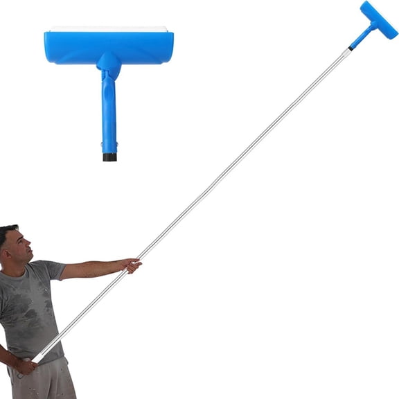 Ceiling Paint Roller No Drip Kit,6FT Extension Pole Included.10 Inch Ceiling Paint Roller with Shield & Adjustable Head