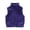 Purple, variant on Little Girl's Cute Vest Jackets Zip Up Solid Color Stand Collar Sleeveless Casual Outfit Coats Kids Fall Winter Outwear Size 6-7T
