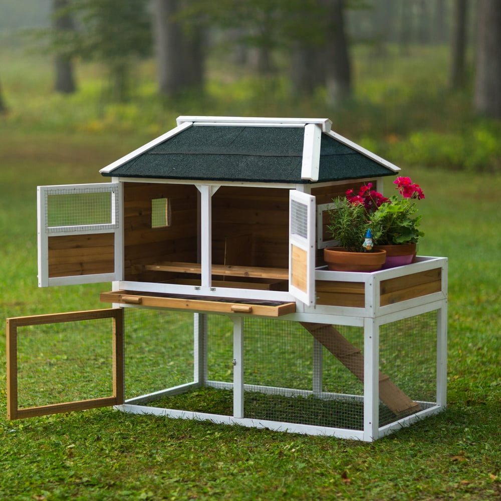 Prevue Pet Products Chicken Coop with Herb Planter - Walmart.com ...