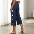 thumbnail image 6 of Drovellove Women's Plus Size Full Open Side Postoperative Care Pants with Pockets – Soft 7/8 Length Cropped Pants Straight Leg Recovery Pants with Elastic Waistband for Easy Dressing and Casual, 6 of 9