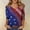 Dark Blue, variant on 250th Anniversary Shirt for Women 1776-2026 - Sparkly Drip American Flag V-Neck 3/4 Sleeve Tee - Patriotic Glitter Independence Day Graphic Top Beige S