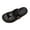 Black, variant on Slide Sandals for Women Flat Double Buckle Straps Open Toe Thick Sole Leather Beach Summer Sandals Brown