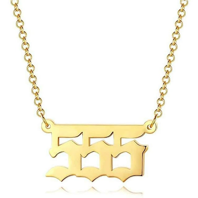 Collar Con Número De Ángel 111 - 999 Collar De Acero Inoxidable Collar Con Número De Oro Numerología Joyería Speravity AP007130-02
