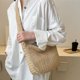 thumbnail image 1 of Bolso de playa de verano Bolso de hombro tejido a mano de moda para vacaciones junto al mar (caqui), 1 of 8