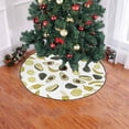 thumbnail image 2 of FMSHPON Yellow Banana Avocado Xmas Christmas Tree Skirt Stand Mat for Holiday Party Decoration Indoor Outdoor 36 inches, 2 of 3