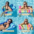 thumbnail image 2 of Joyfy 2 Packs Inflatable Pool Float Hammock, 4 in 1 Pool Floaties for Adults, Swimming Pool Accessories (Saddle, Lounge Chair, Hammock, Drifter) for Pool, Beach, Outdoor, 2 of 8