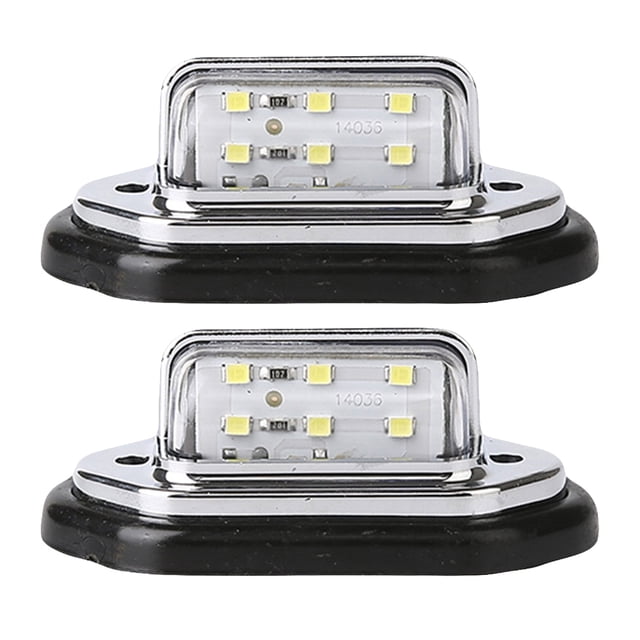 2 luces LED universales para matrícula de coche, luces de señalización lateral, luces traseras para matrícula de coche