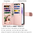 thumbnail image 3 of Galaxy A35 5G Case, A35 5G Wallet Case, Samsung Galaxy A35 5G 6.6 inchs PU Leather Case,Luxury Cash Credit Card Slots Folio Flip Cover [Detachable Magnetic Case] & Kickstand -Rose Gold Marble, 3 of 7