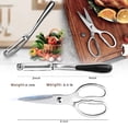 thumbnail image 3 of Kitchen Shears Set Cooking Scissors - Ultra Sharp Poultry Shears, Heavy Duty Kitchen Scissors, One Piece Meat Shears for Food, Chicken, Vegetables with Stainless Steel Peeler, 3 of 7