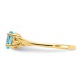 thumbnail image 3 of 10k Yellow Gold Blue Topaz Birthstone Ring December Gemstone, 3 of 9
