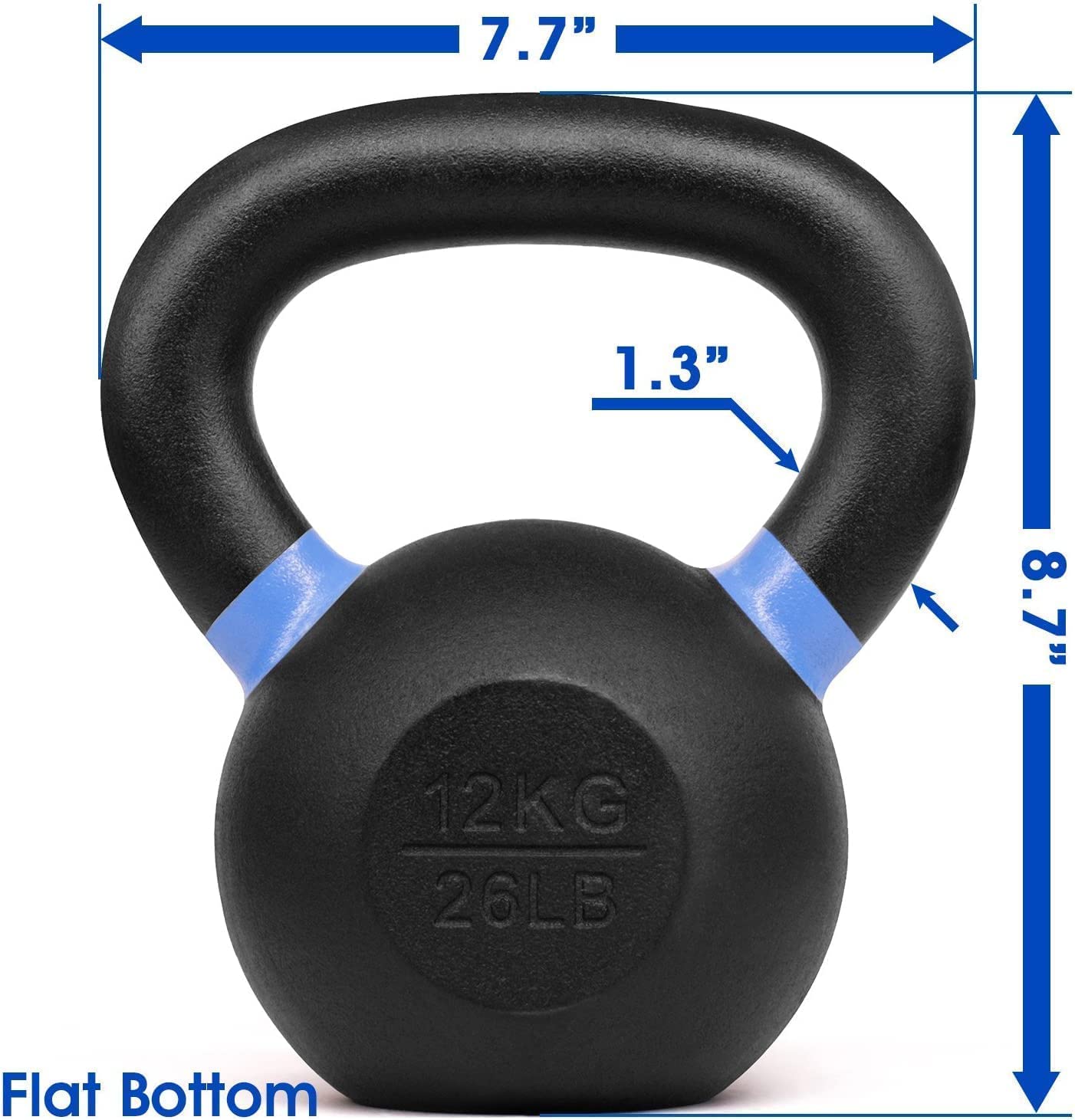 Yes4All 12kg / 26lb Powder Coated Kettlebell, Single - image 5 of 9