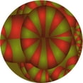 thumbnail image 1 of Ahgly Company Machine Washable Indoor Round Transitional Dark Yellow Green Area Rugs, 8' Round, 1 of 7