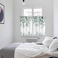 thumbnail image 4 of Eucalyptus Leaves Kitchen Curtains 72 Inch Length, Watercolor Sage Green Botanical Grommet Top Bedroom Living Room Curtains, Light Filtering Cafe Curtain Drapes 2 Panels Set 104''x72'', 4 of 9