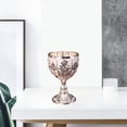 thumbnail image 5 of Goblet Embossed Cup Elegant Cup Glass Drinkware Pink, 5 of 6