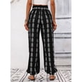thumbnail image 2 of Cuteduck Women's Pants Spring Summer Fall NA NA Drawstring Wide Leg Lounge Bohemian Casual Trousers S-XL, 2 of 9