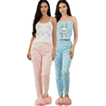thumbnail image 1 of Set De 2 Conjunto Pijama Mujer Blusa Y Pantalón Dama Piyama Unitalla Pyjama, 1 of 9