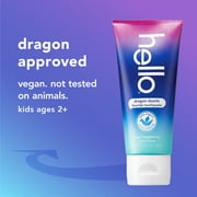 hello Dragon Dazzle Kids Toothpaste with Fluoride, Blue Raspberry Toothpaste, 4.2 Oz Tube