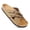 Stone, variant on Womens Slides - Soft Cork Footbed Sandals Women - Comfortable Walking Slip-on Flat Sandals - Arch Support Recovery Adjustable Buckle Leather Braided Straps Slipper