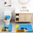 thumbnail image 1 of Juego de alfombras de baño ABPHQTO de 3 piezas con gafas de sol y Libros en la playa, 1 of 2