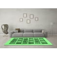 thumbnail image 3 of Ahgly Company Indoor Square Abstract Emerald Green Modern Area Rugs, 5' Square, 3 of 4