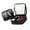 Black, variant on LED Lighted Travel Makeup Bag Spacious Waterproof PU Cosmetic Case With Glasses And Compartments Lighted Makeup Pouches