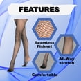 thumbnail image 4 of Grandeur Hosiery Women's Ladies Adult Juniors Seamless Fishnet Dance Ballet Tights Pantyhose Stockings Black A, 4 of 5