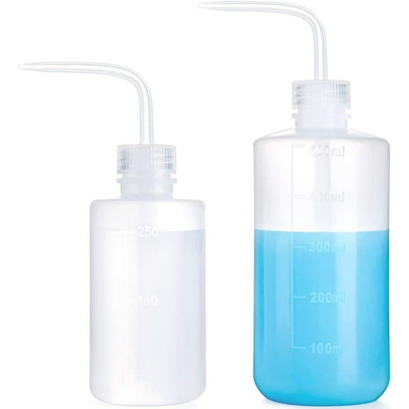 WYZCTTD 2 Pack Watering Can, 250ML and 500ML Succulent Watering Bottle Plant Flower Squeeze Bottle White
