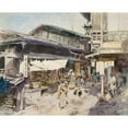 thumbnail image 3 of Robert Frederick Blum 14x12 Black Modern Framed Museum Art Print Titled - Street Scene in Ikao, Japan, 3 of 5