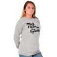 thumbnail image 3 of Black Coffee Morning First Caffeine Women's Long Sleeve T Shirt Brisco Brands L, 3 of 6