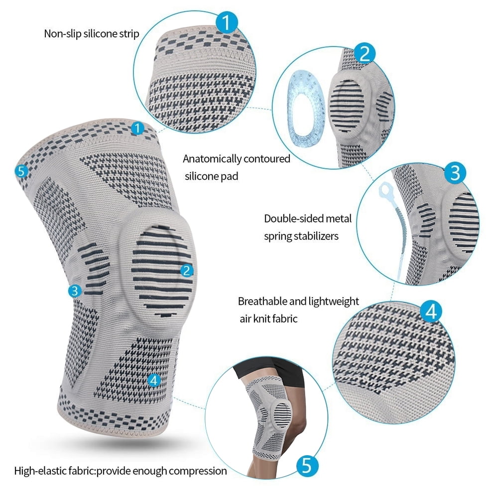 Knee Compression Sleeve - Best Knee Brace for Knee Pain for Men & Women – Knee Support for Running