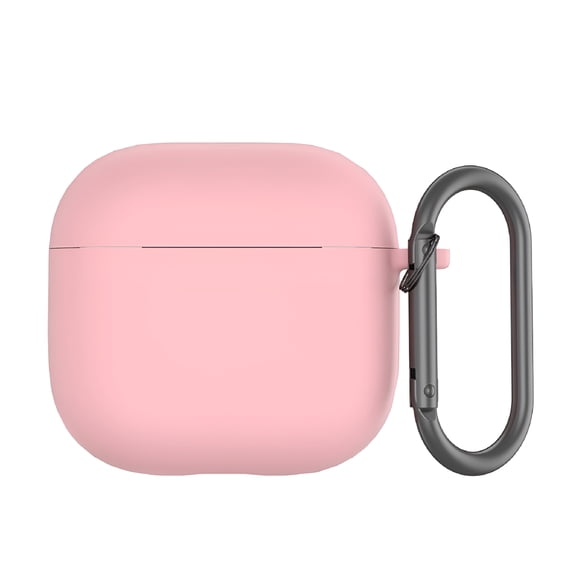 GJX 2026 New Light Pink Suitable for Airpods 4 Earphone Cover Simple Solid Color Silicone Bluetooth Shell Protective Cover for Everyday Use,Protection,Travel,Storage,Style,Gift.