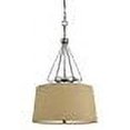 thumbnail image 2 of Cal Lighting 33.88" Pendant in Textured Steel-Color:Textured Steel,Finish:Textured Steel,Material:Burlap,Shape:Round,Style:Transitional,Wattage:60WX3, 2 of 2