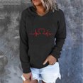 thumbnail image 2 of BLVB Hooded Sweatshirts for Women Long Sleeve Drawstring Printed Cute Teen Girls Hoodies Tops Pullover with Pocket, 2 of 5