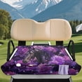 thumbnail image 3 of chaqlin Purple Horse Floral Print Golf Cart Seat Covers Easy to Install, Portable, Suitable for Club Car Golf Cart, Fit for EZGO TXT RXV, 3 of 8