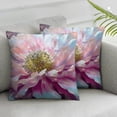 thumbnail image 3 of Pink Abstract Carnation Design by Shawna Sullivan Throw Pillow, 3 of 7