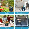thumbnail image 6 of 17L Cleaning Caddy with Handle, 17L Portable Cleaning Bucket Organiser with 6 Pockets for Outdoor Camping Garden Harvest Basket Home Bathroom Storage(Navy Blue), 6 of 9