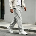 thumbnail image 4 of Mens Casual Cargo Pants with Multi Pockets Workout Joggers Stretch Sweatpants Hiking Drawstring Pants, 4 of 7